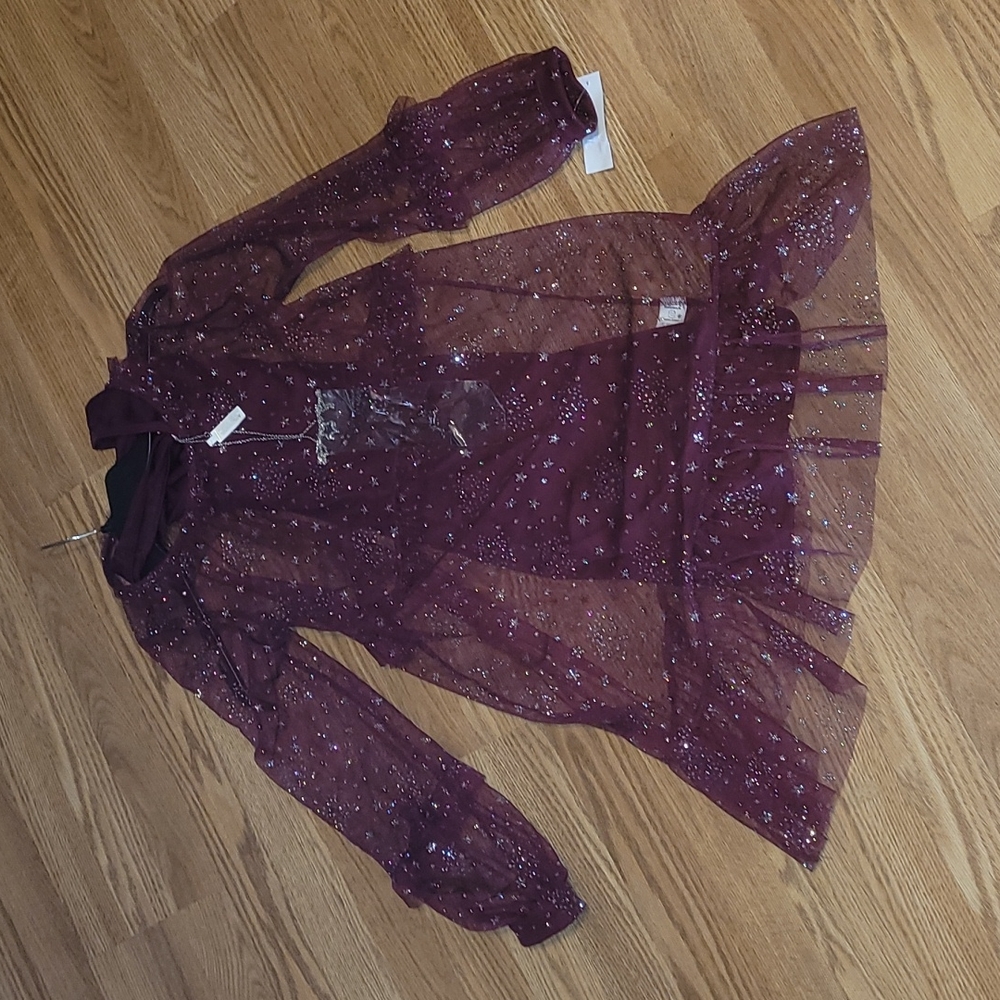New Knitworks Burgundy 2 piece dress set size 14 - Picture 5 of 12